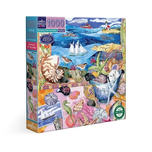 Seashells by the Shore 1000 Piece Jigsaw Puzzle eeBoo - BIG FRENCHIES