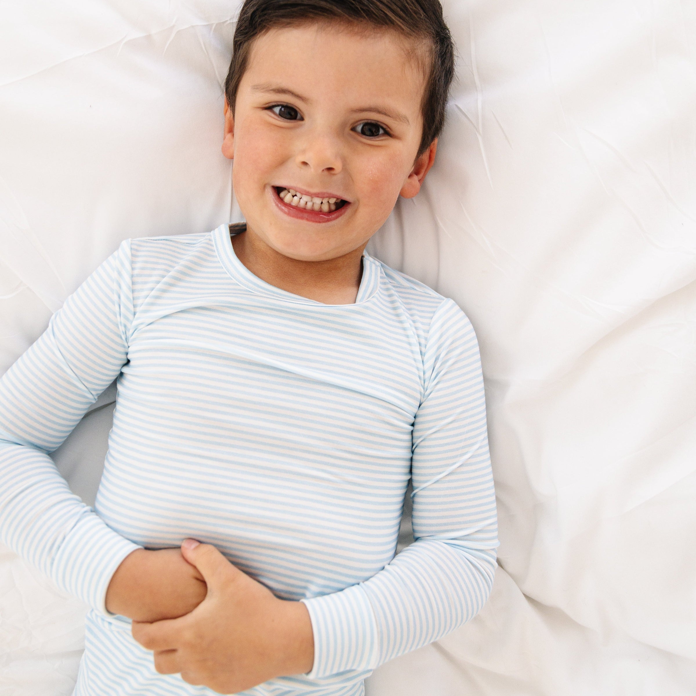 Seaside Stripe Bamboo Toddler Pajama Set - BIG FRENCHIES