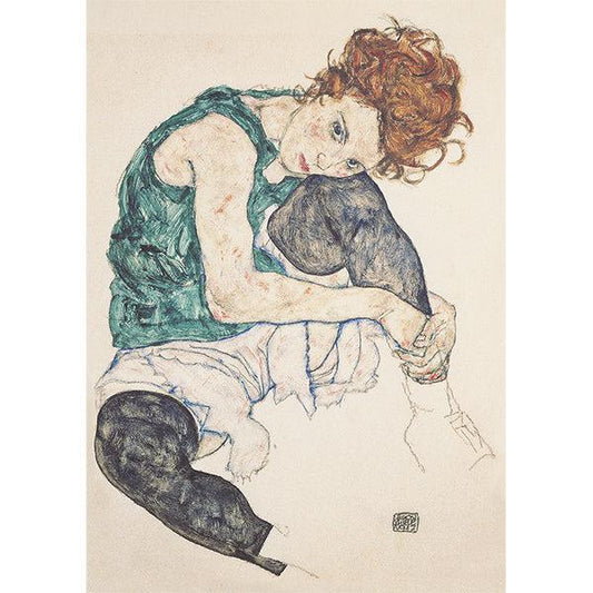 Seated Woman with Bent Knees 1000 Piece Jigsaw Puzzle Piatnik - BIG FRENCHIES