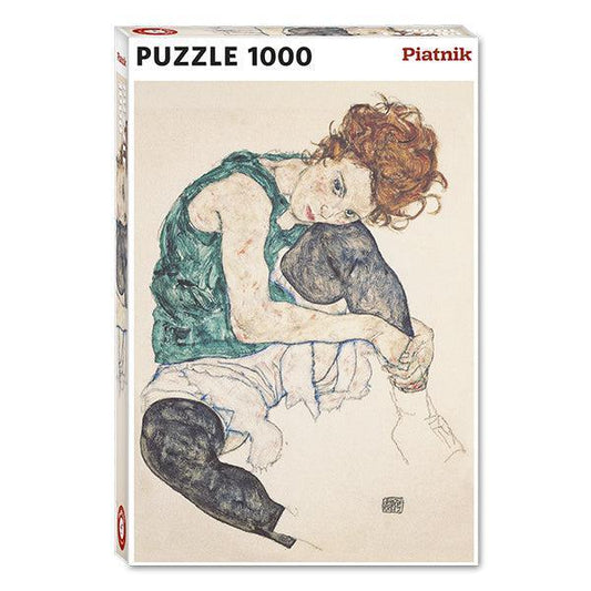 Seated Woman with Bent Knees 1000 Piece Jigsaw Puzzle Piatnik - BIG FRENCHIES
