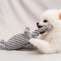 Durable Rope Knot Dog Toy – Hand-Woven Cotton Chew Toy for Small & Medium Dogs - BIG FRENCHIES