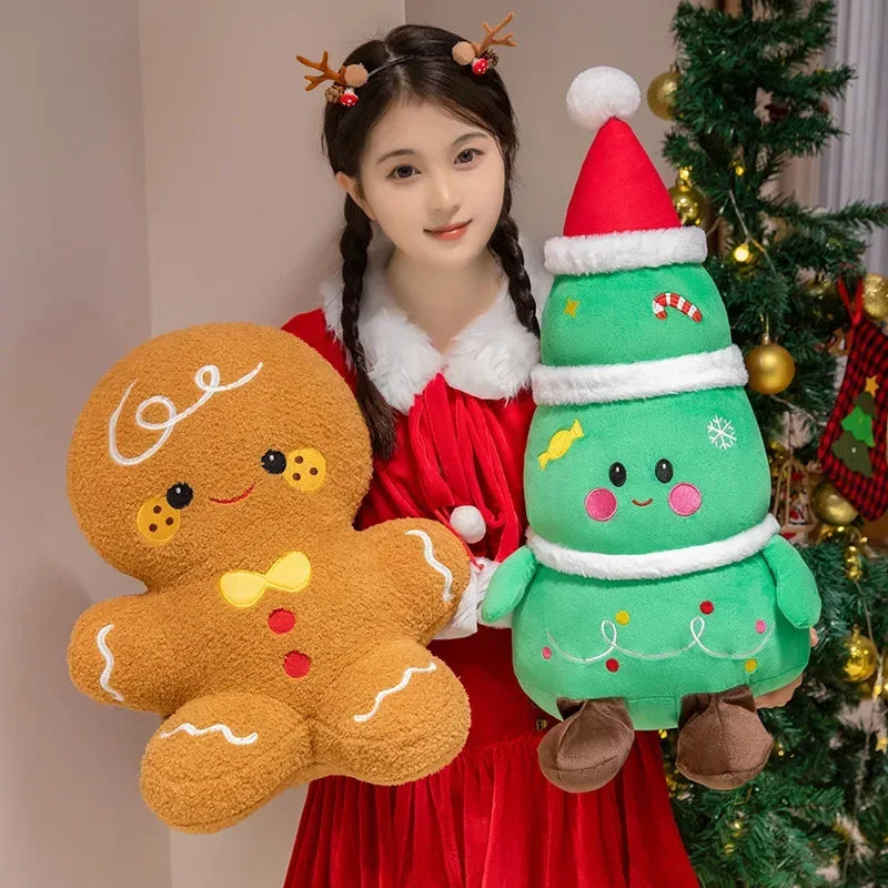 Cute Christmas Plush Toys – Santa, Elk, Snowman & Gingerbread Doll - BIG FRENCHIES