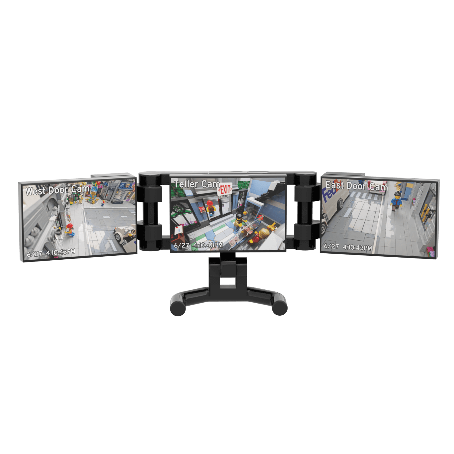 Security Monitors - Custom Printed Minifig Scale - Made using LEGO® bricks