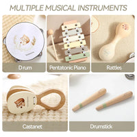 Montessori Musical Instruments Baby Toys | Drum & Xylophone for 0–12 Months - BIG FRENCHIES