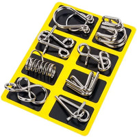 MEACAOFG 8/24/32Pcs Nine Link Series 3D Metal Puzzle Toy Release Buckle