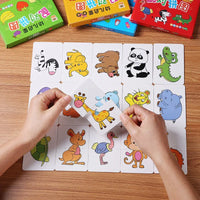 32Pcs Toddler Matching Cards – Montessori Animal & Shape Puzzle Set - BIG FRENCHIES