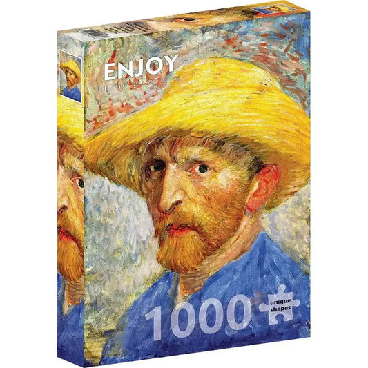 Self-portrait with a Straw Hat by Van Gogh 1000 Piece Jigsaw Puzzle Enjoy - BIG FRENCHIES