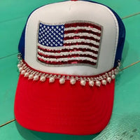 Sequin Flag Trucker - BIG FRENCHIES