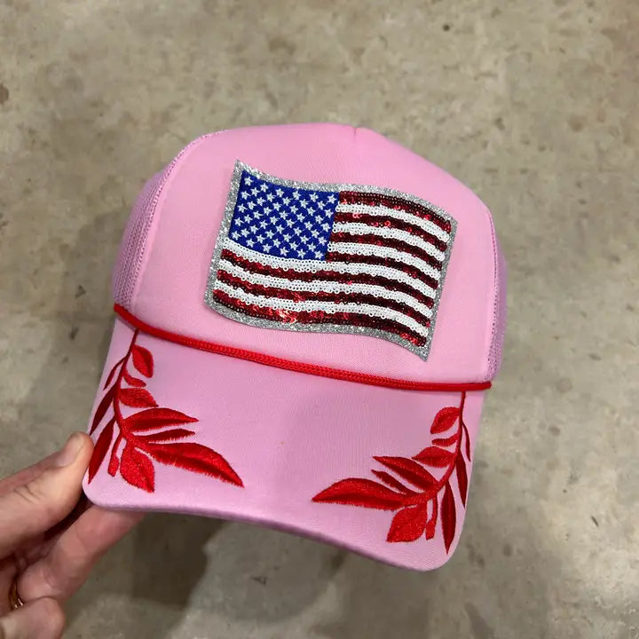 Sequin Flag Trucker - BIG FRENCHIES
