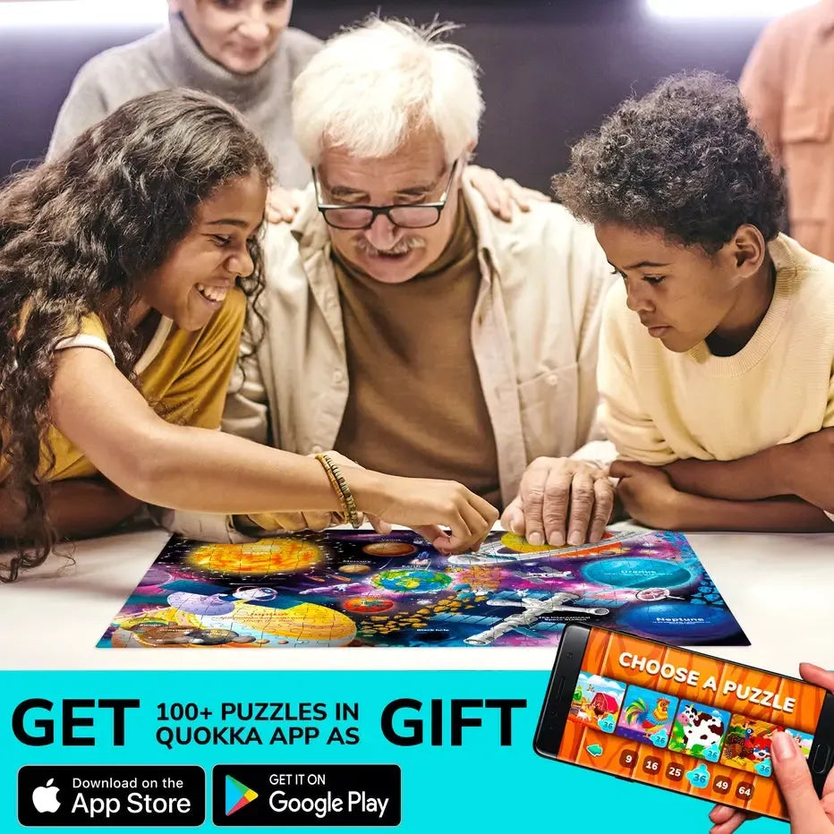 Set of 3 1000 Piece Map Jigsaw Puzzle Quokka