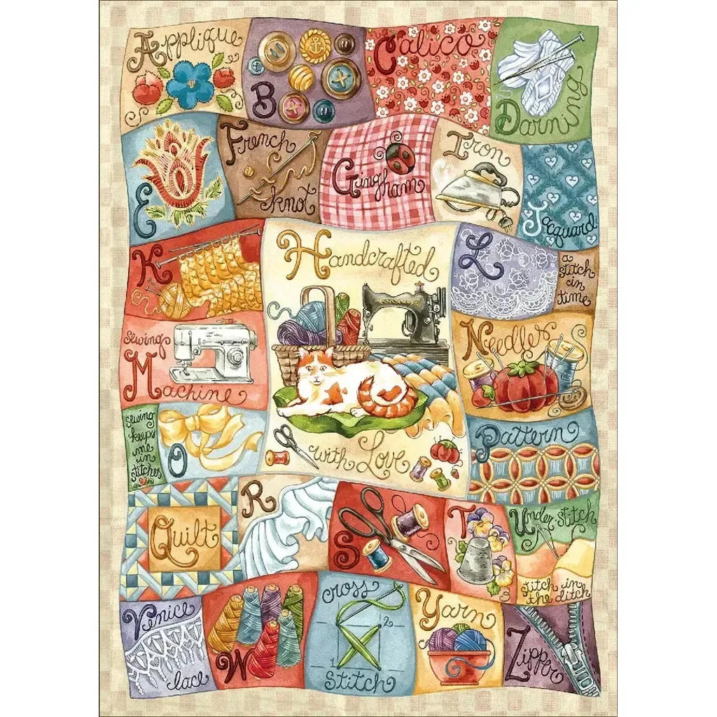 Sewing Alphabet "Something's Amiss!" 1000 Piece Jigsaw Puzzle PuzzleTwist - BIG FRENCHIES
