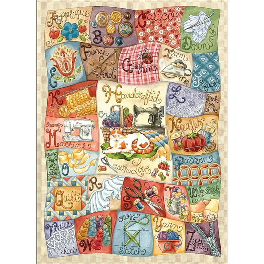 Sewing Alphabet "Something's Amiss!" 1000 Piece Jigsaw Puzzle PuzzleTwist