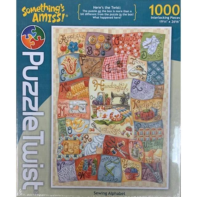 Sewing Alphabet "Something's Amiss!" 1000 Piece Jigsaw Puzzle PuzzleTwist - BIG FRENCHIES