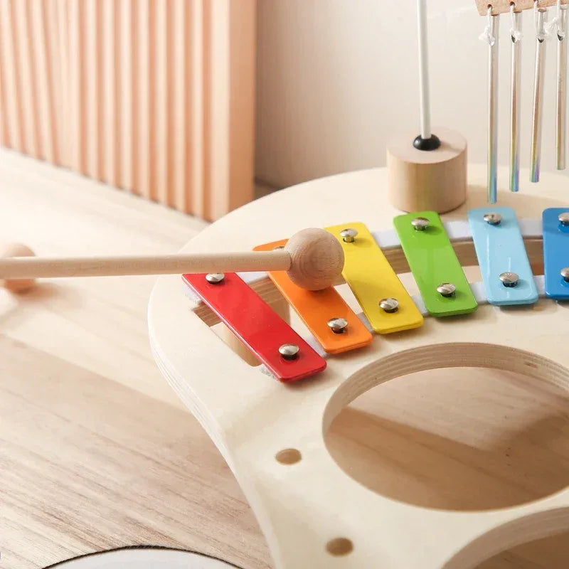 Wooden Montessori Baby Musical Toy Xylophone & Aeolian Bells - BIG FRENCHIES