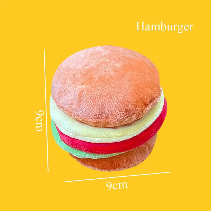 Plush Dog Toys – Squeaky Ice Cream, Fries & Hamburger Set - BIG FRENCHIES
