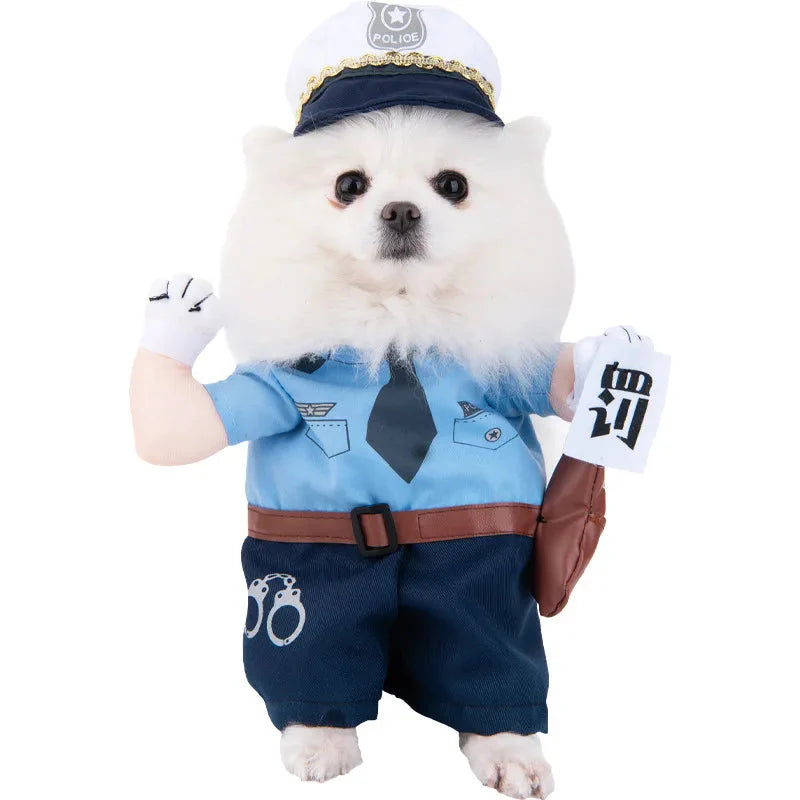 Halloween Dagger Pet Costume - Funny Knife-Holding Dog & Cat Standing Dress for Festival Dress-Up