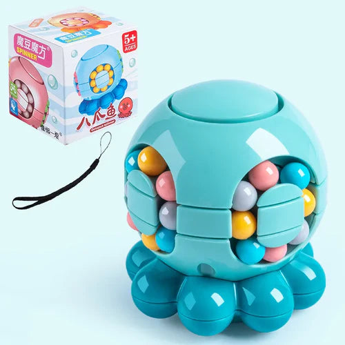 MEACAOFG Kids Magic Rotating Bean Cubes Adults Fingertip Fidget Stress Relief