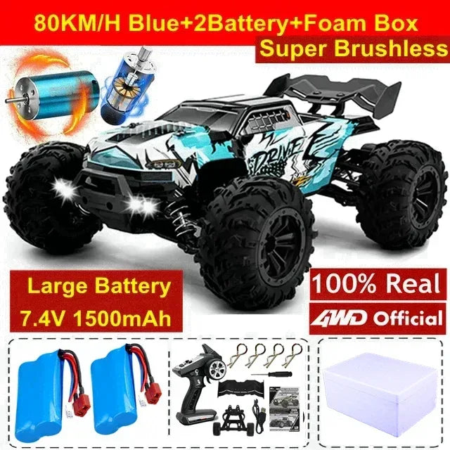 4WD Remote Control Car High-Speed 50-80KM/H Off-Road Buggy Truck - BIG FRENCHIES