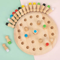 MEACAOFG Kids Wooden Memory Match Stick Chess Game Fun Block Board Game