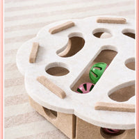 Cat Fun Box – Interactive Puzzle Toy for Indoor Cats, Scratching & Digging Activity Box with Bell Balls - BIG FRENCHIES