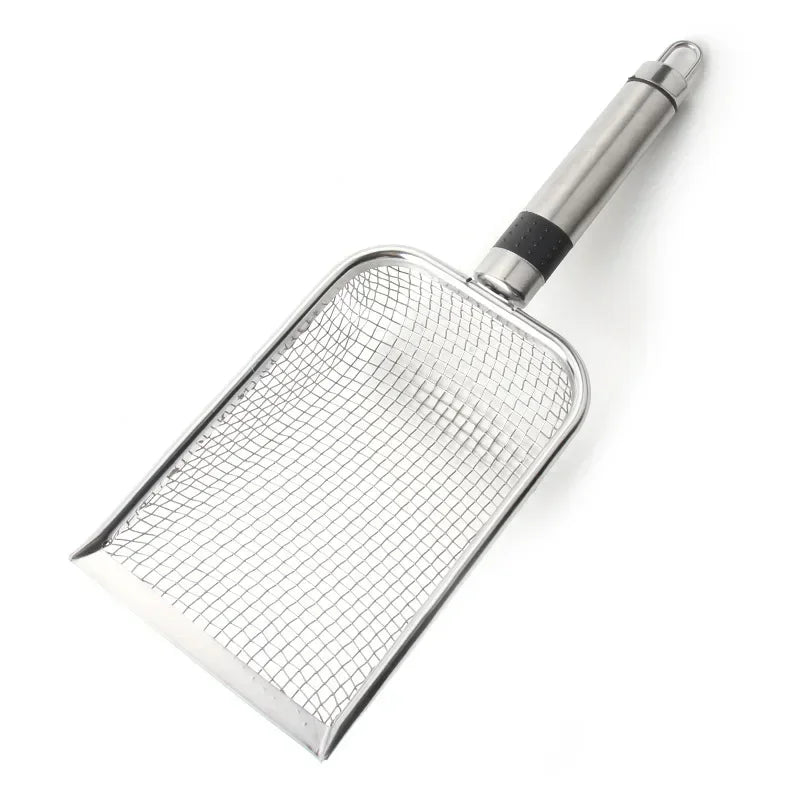 Stainless Steel Cat Litter Scoop with Long Handle | Durable & Easy to Use - BIG FRENCHIES