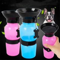 500ml Outdoor Portable Pet Water Bottle – Leakproof Dog & Cat Travel Cup with Drinking Bowl Feeder - BIG FRENCHIES