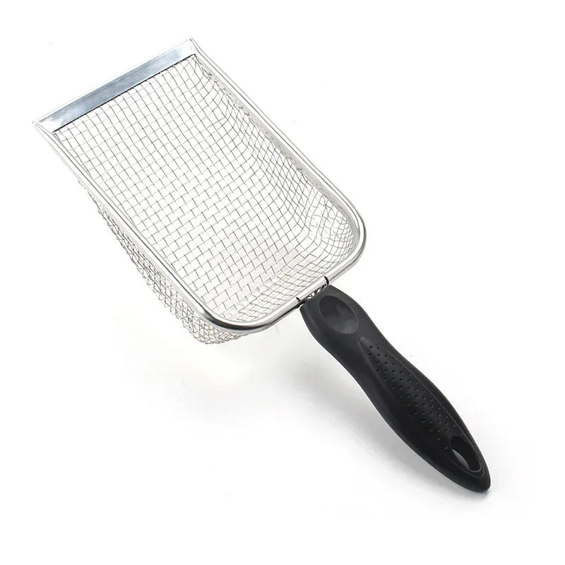 Stainless Steel Cat Litter Scoop with Long Handle | Durable & Easy to Use - BIG FRENCHIES