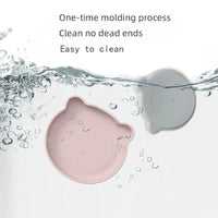 Silicone Baby Dishes Suction Plate Cartoon Bear Shape Tableware