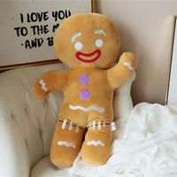 Gingerbread Man Christmas Plush Toy – Soft Stuffed Cookie Doll for Kids - BIG FRENCHIES