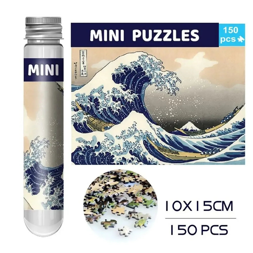 150PCS Oil Painting Jigsaw Puzzles – Mini Test Tube Educational Toy - BIG FRENCHIES