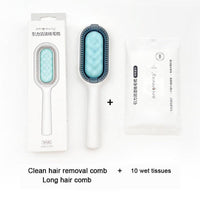 Cat Cleaning Comb Cat Hair Remover to Remove Floating Hair Sticky Fur Universal Pet Grooming Brush for Cat Dog Paired with Wipes Pet Cleaning Hair Removal Comb For Massaging And Removing Loose Hair