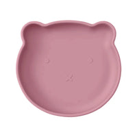 Silicone Baby Dishes Suction Plate Cartoon Bear Shape Tableware