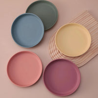 Color Kids Food Grade Silicone Baby Plate Anti-Slip Sucker Bowl