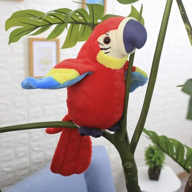 Talking Macaw Parrot Plush Toy – Repeat & Speak Animated Bird - BIG FRENCHIES