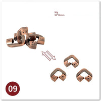 MEACAOFG Classic IQ Metal Brain Teaser 3D Alloy Box Kong Ming Lock Puzzles Magic Baffling Puzzle Game Toys for Children Adults Funny Gift - BIG FRENCHIES