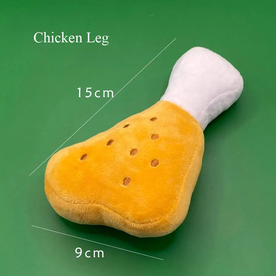 Plush Dog Toys – Squeaky Ice Cream, Fries & Hamburger Set - BIG FRENCHIES