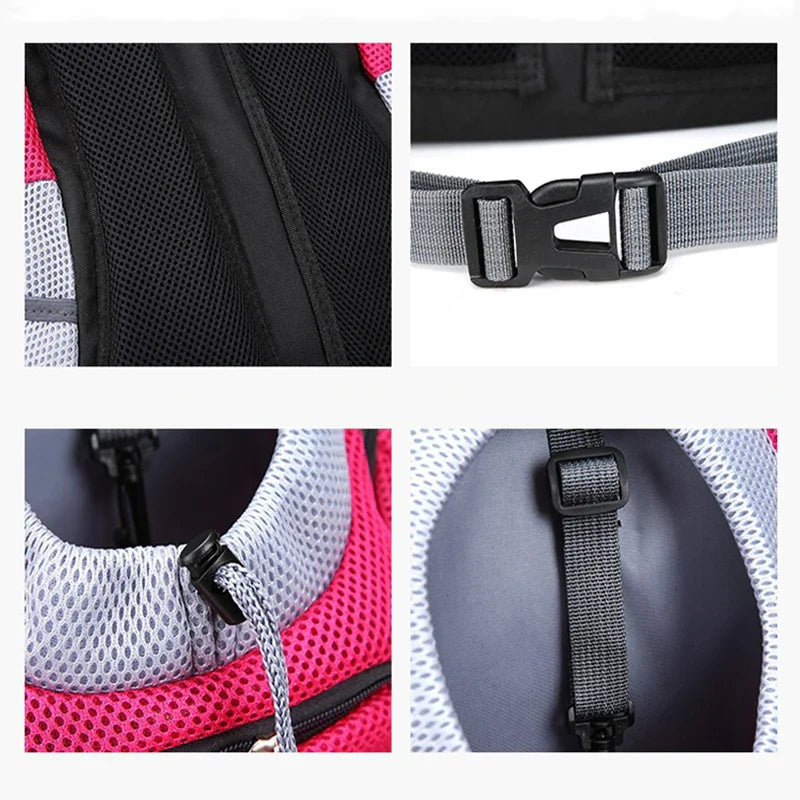 Double Shoulder Pet Carrier Backpack – Breathable Travel Dog Bag - BIG FRENCHIES