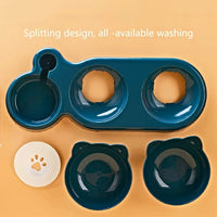 3-in-1 Cat Food & Water Bowl Set with Gravity Water Feeder - BIG FRENCHIES
