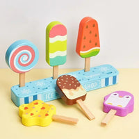 Wooden Toy Ice Cream & Cake – Pretend Play Kitchen for Toddlers - BIG FRENCHIES