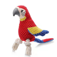 Indestructible Plush Parrot Dog Toy – Squeaky Chew Toy for Small & Large Dogs - BIG FRENCHIES