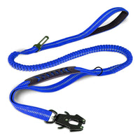 Reflective Shock Absorbing Bungee Dog Leash with Seatbelt Clip - BIG FRENCHIES