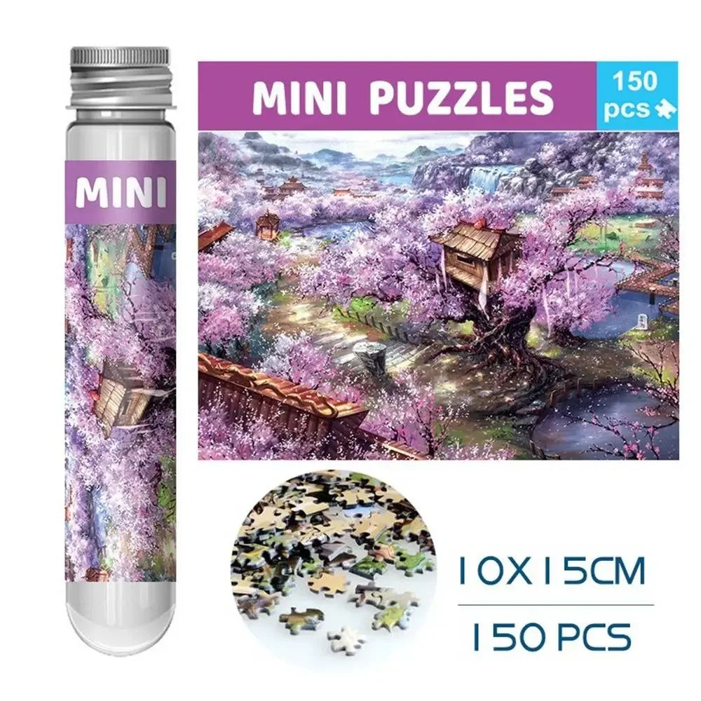 150PCS Oil Painting Jigsaw Puzzles – Mini Test Tube Educational Toy - BIG FRENCHIES