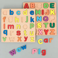 Wooden Alphabet & Number Puzzle | Montessori Learning Toy for Kids - BIG FRENCHIES