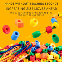Beaded DIY Puzzle Bracelet – Educational Geometry Shape Toy for Kids - BIG FRENCHIES