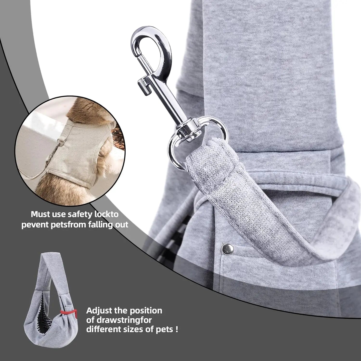Cotton Dog Sling Carrier – Crossbody Travel Bag - BIG FRENCHIES