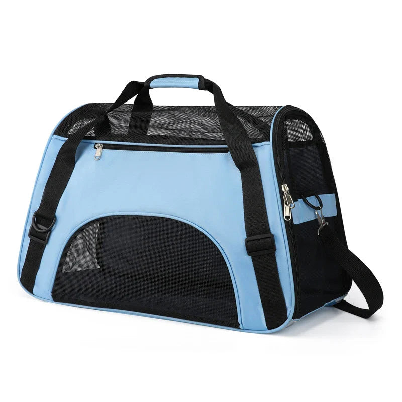 Portable Cat & Dog Carrier Bag – Foldable Breathable Travel Handbag - BIG FRENCHIES