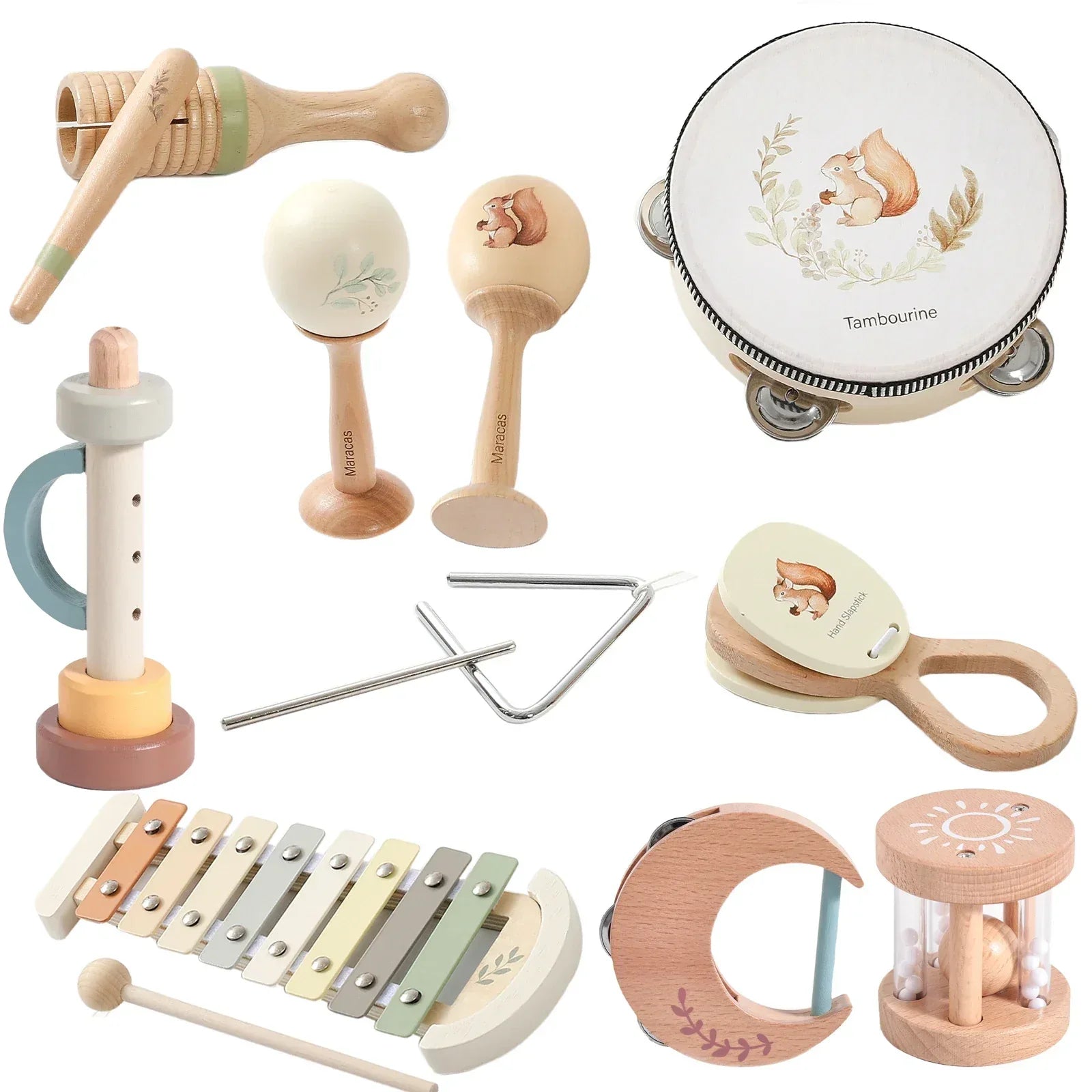 Montessori Musical Instruments Baby Toys | Drum & Xylophone for 0–12 Months - BIG FRENCHIES