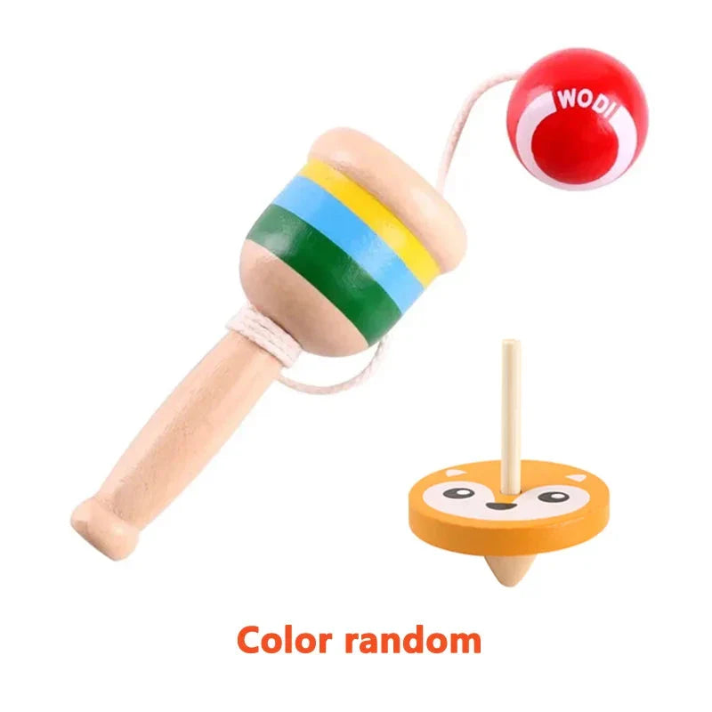 Montessori Wooden Skill Sword Cup Toy – Educational Throw & Catch Game