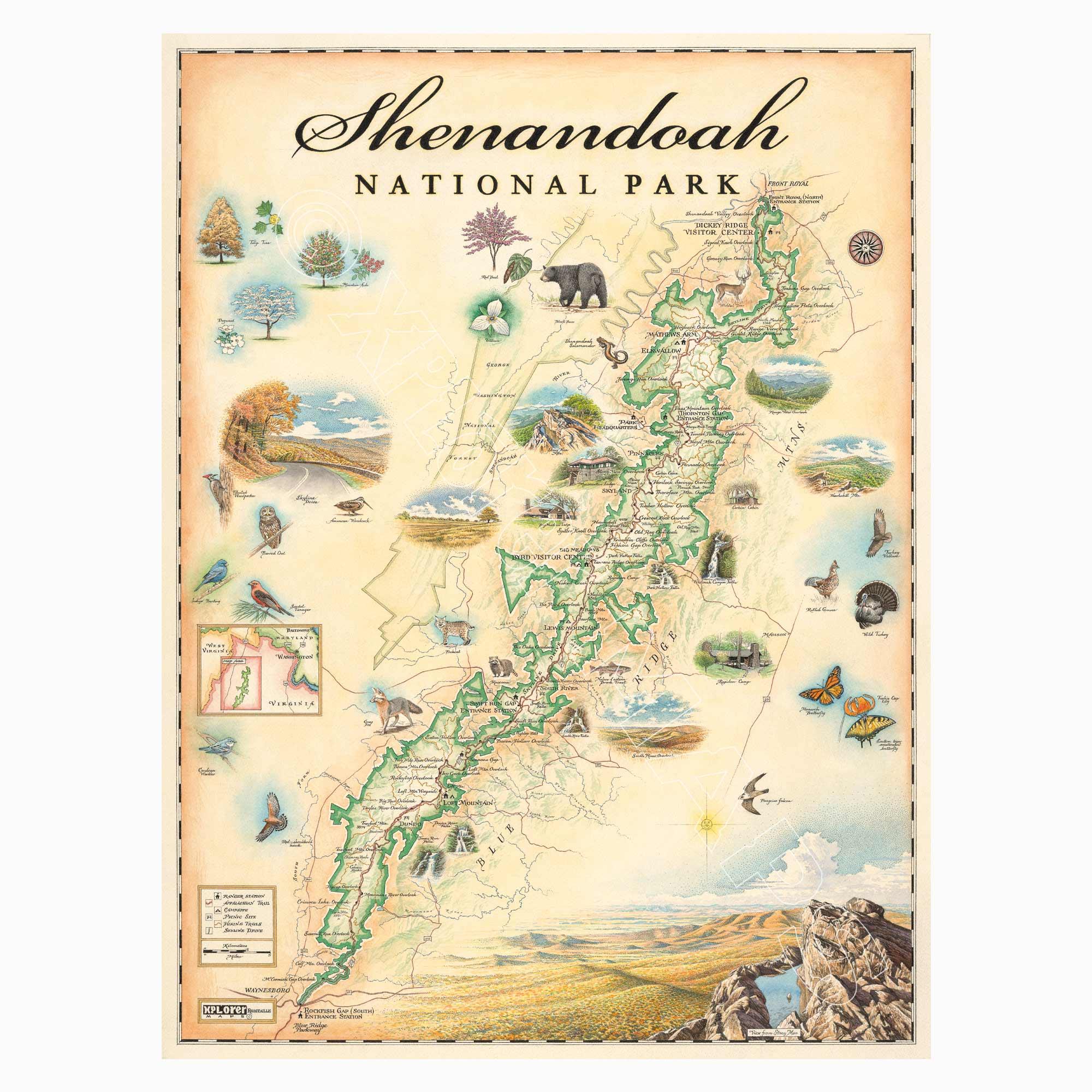 Shenandoah National Park 1000 Piece Jigsaw Puzzle Xplorer Maps