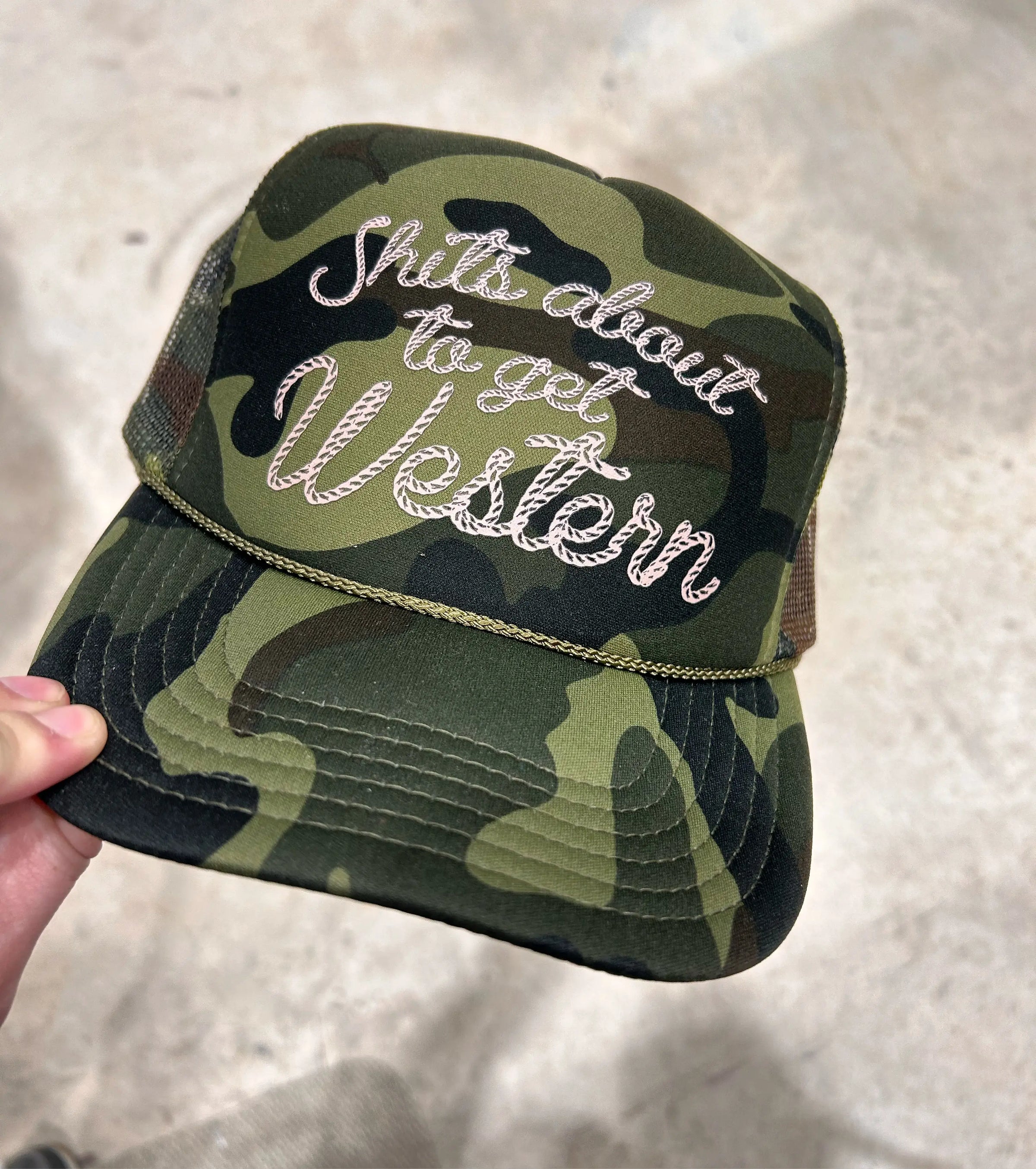Shits About To Get Western Trucker Hat - BIG FRENCHIES